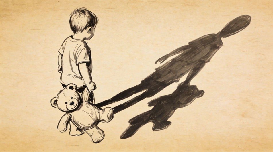 Bear held by a child