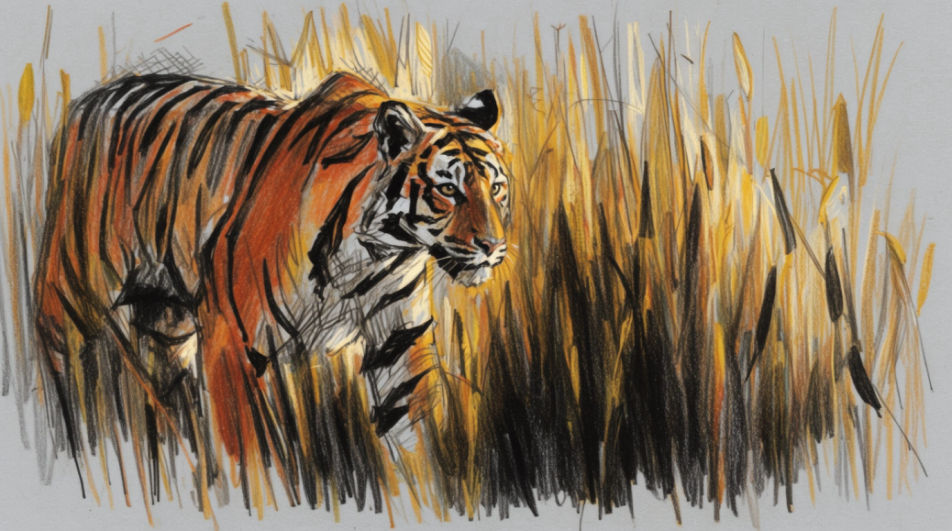 Walking through tall grass