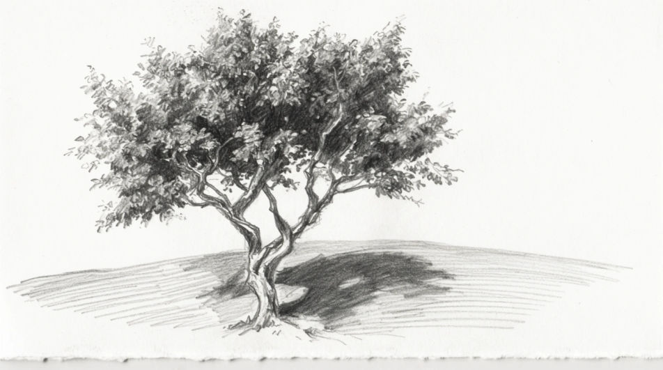 Lone tree on a hill