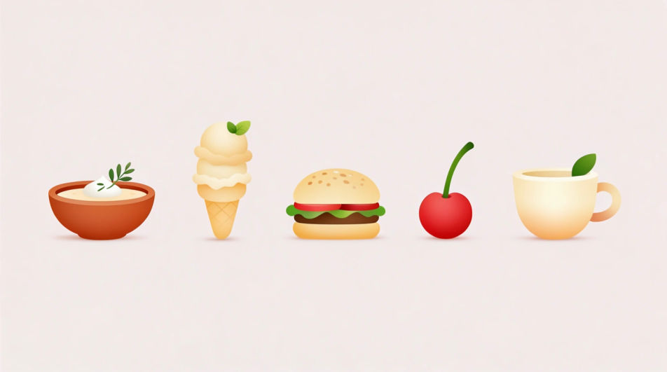 Menu icon row