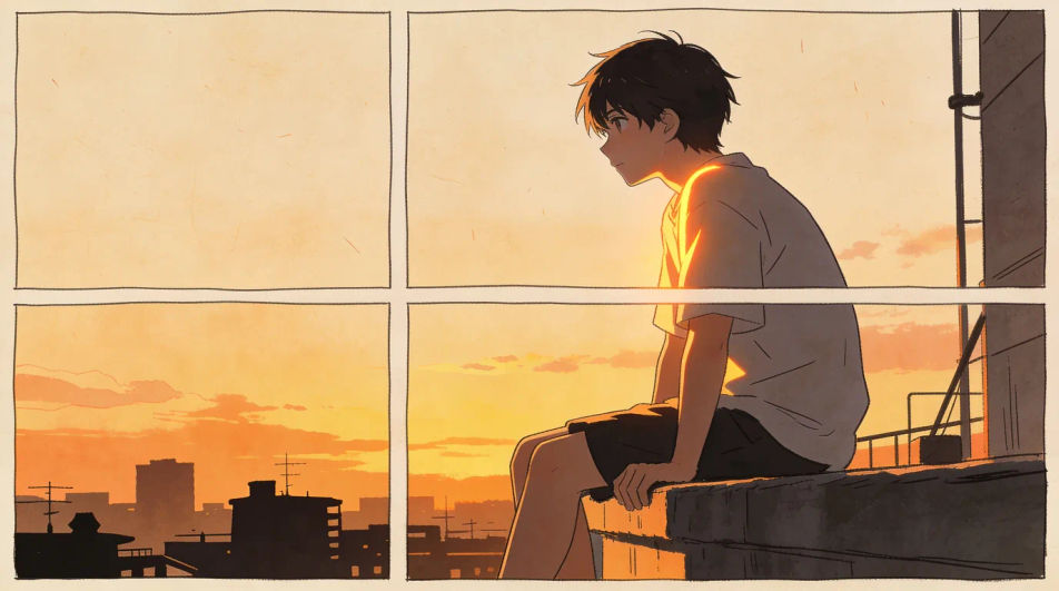 Rooftop at sunset