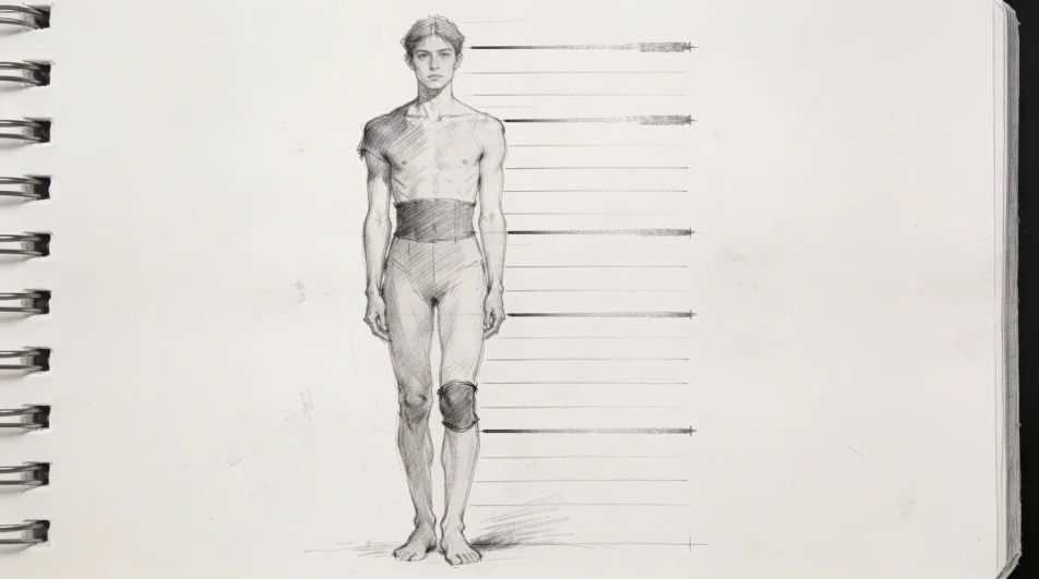 Proportion chart with measure lines