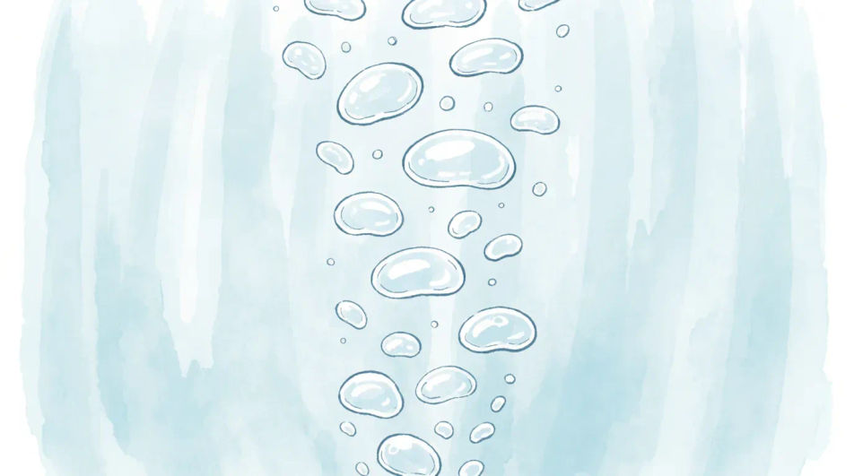 Bubbles rising underwater