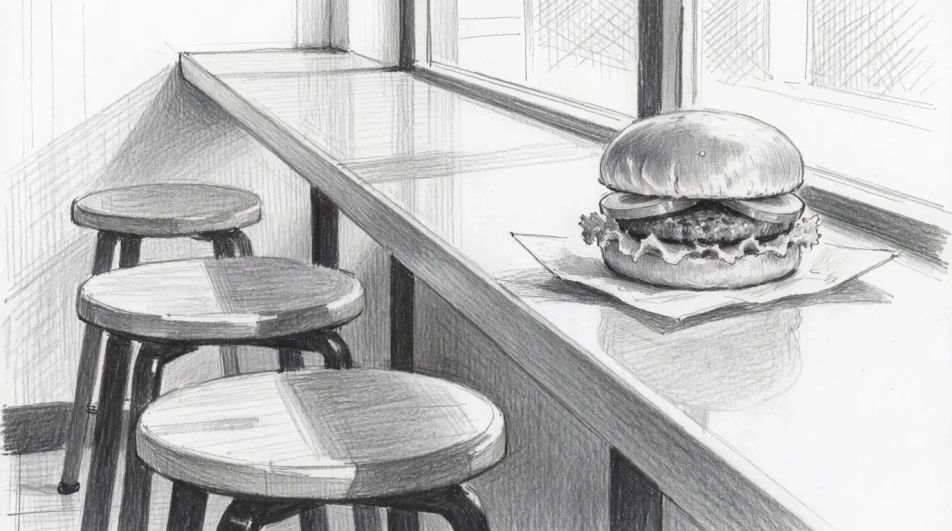 Diner counter view
