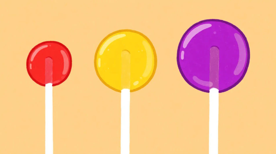Lollipops in a row