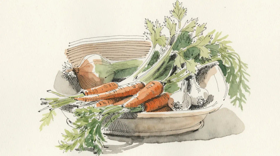 Vegetable basket arrangement