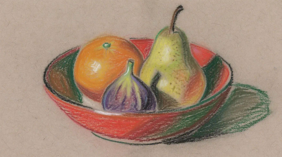 Chalk pastel still life