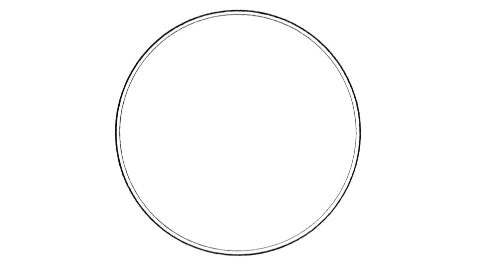 Circular logo frame