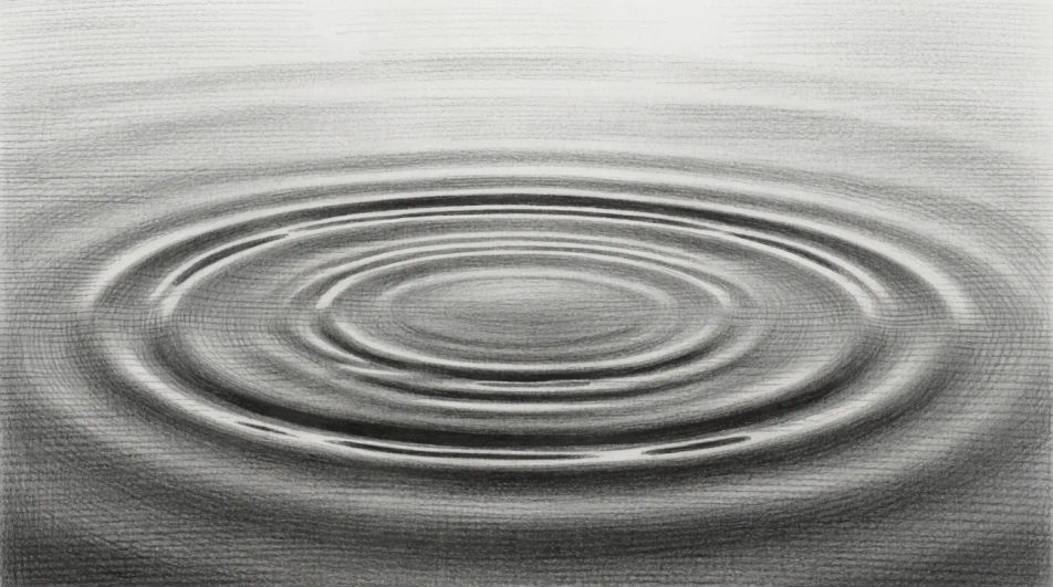 Rings of ripple on water