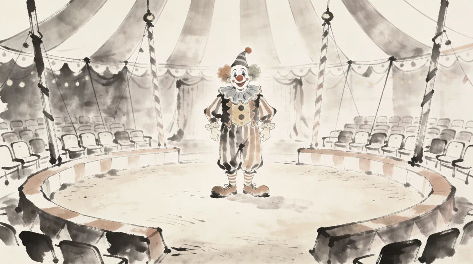 Clown in the ring