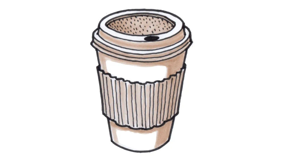 Blank cup mockup view