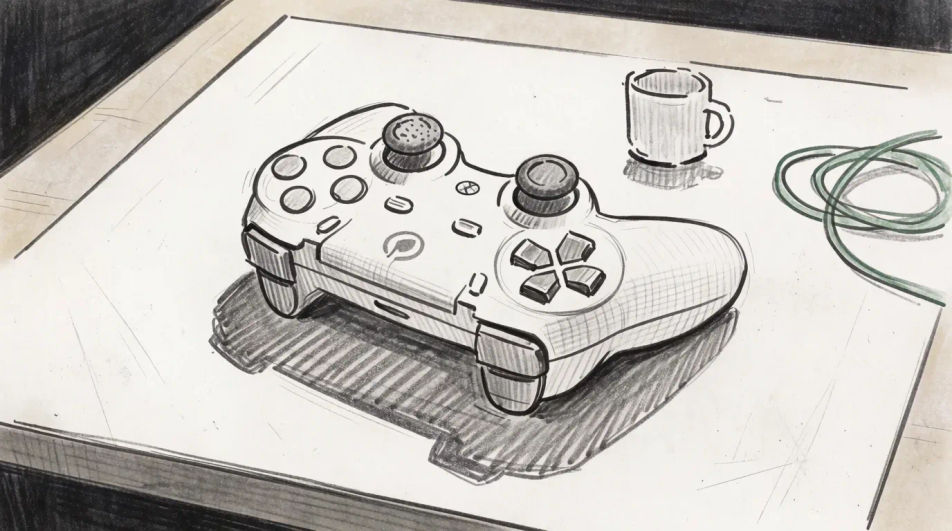 Controller on a desk