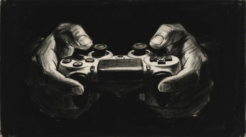 Controller lit by a screen