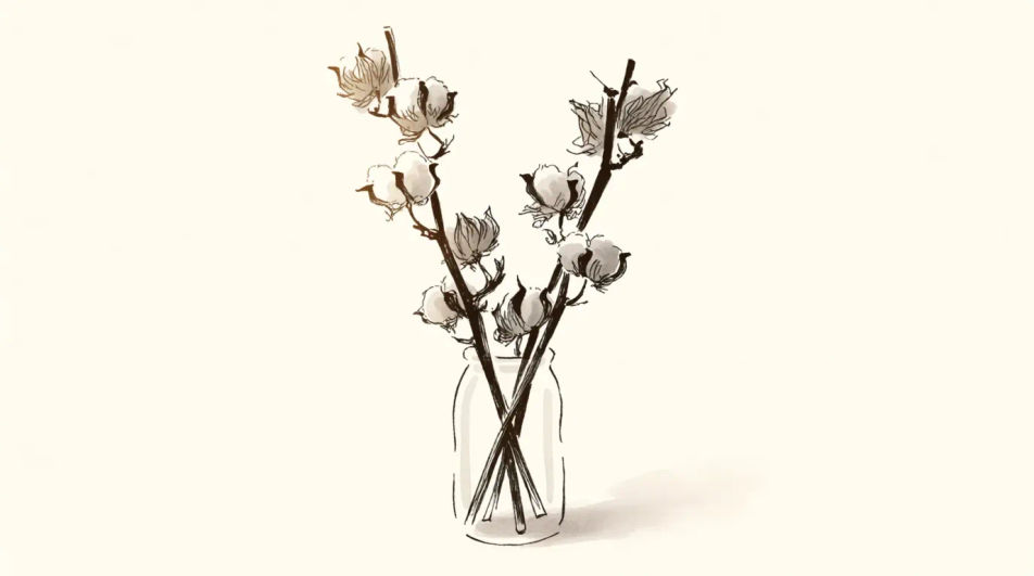 Cut stems in a jar