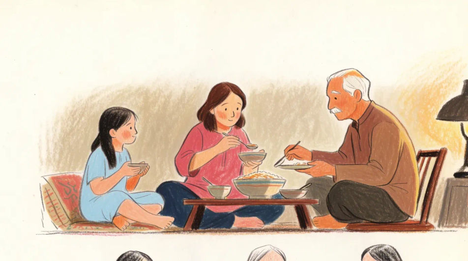 Family gathering at home