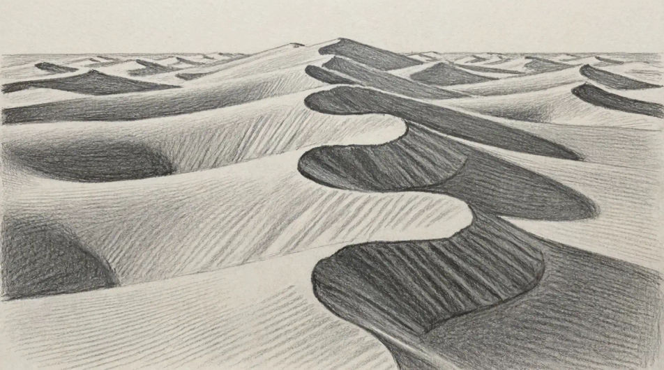 Dune field at low sun