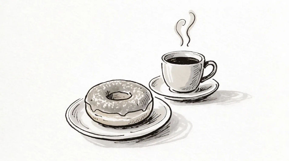 Donut and coffee