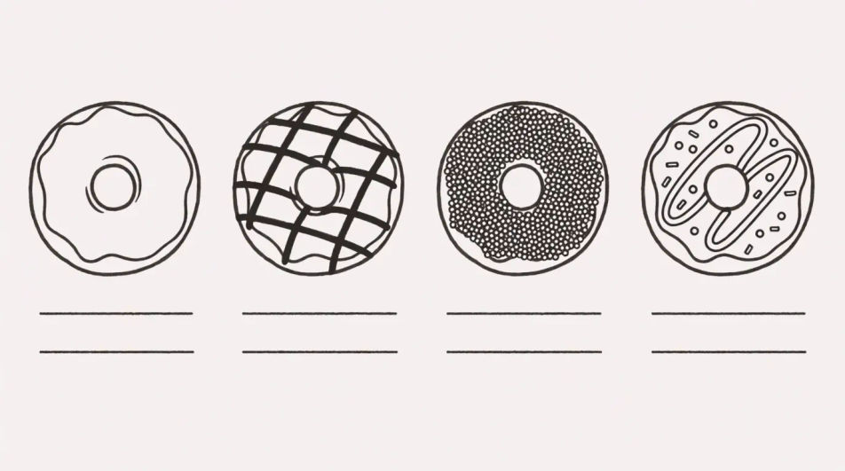 Donut menu row