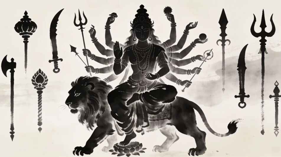 Durga on the lion