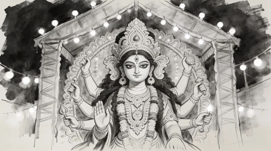 Idol in the pandal