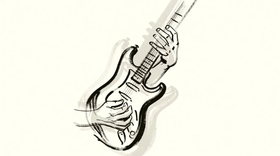 Hands on the fretboard