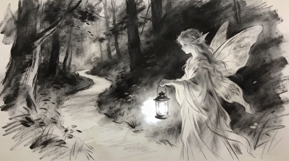 Fairy lantern at dusk