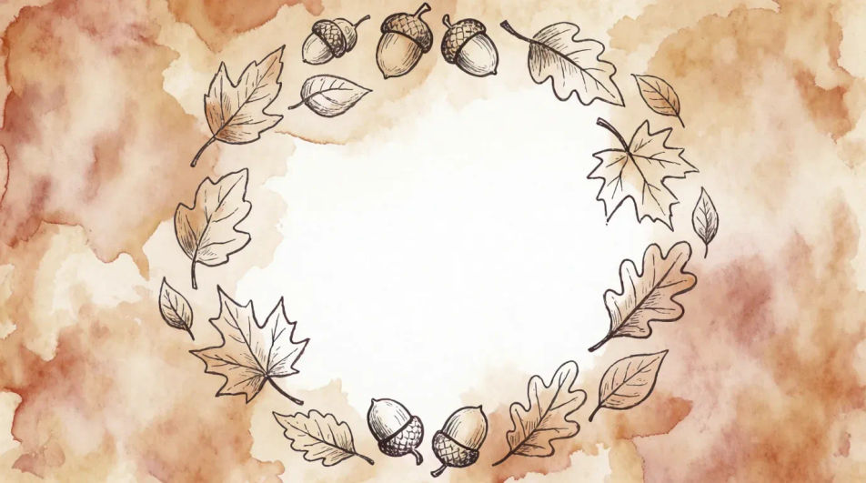 Leaf border around a blank centre