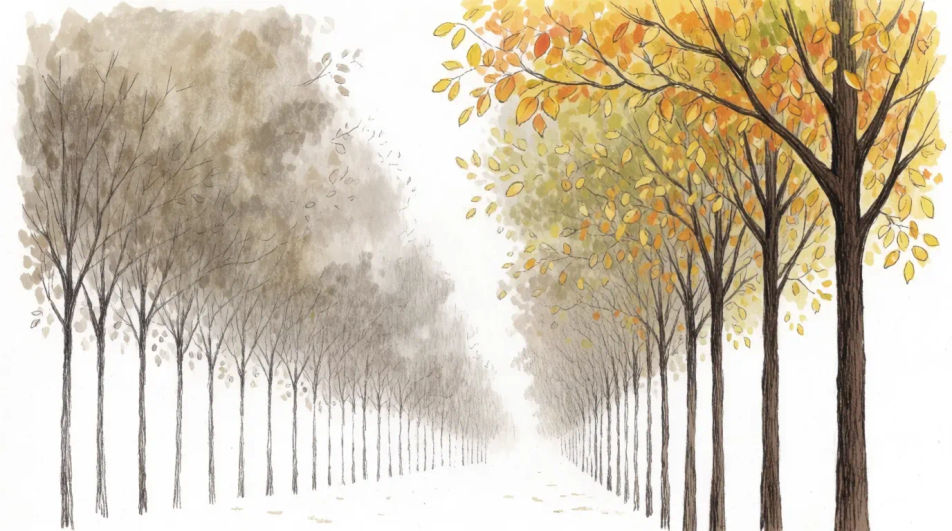 Avenue in autumn