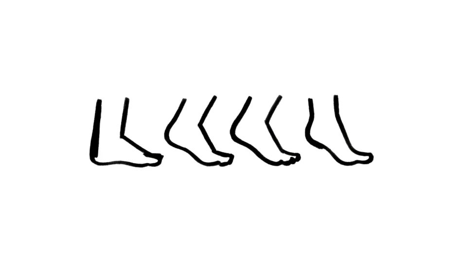Feet in motion