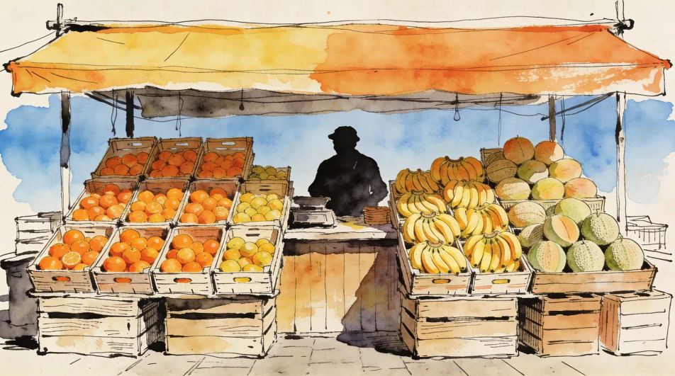 Market fruit stall