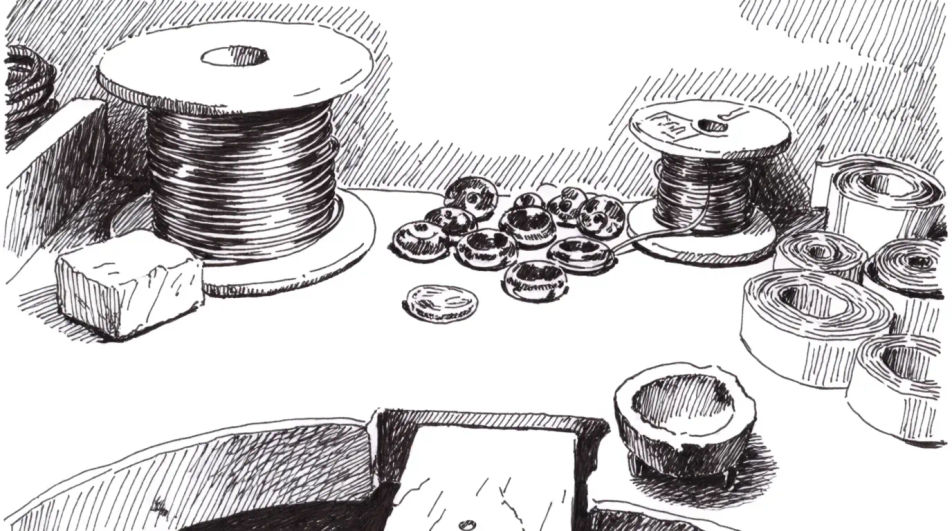 A goldsmith's bench