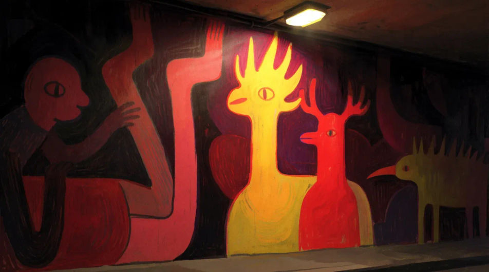 Underpass at night