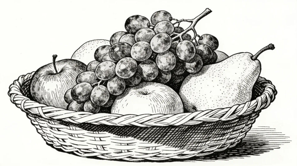 Fruit basket for a school project