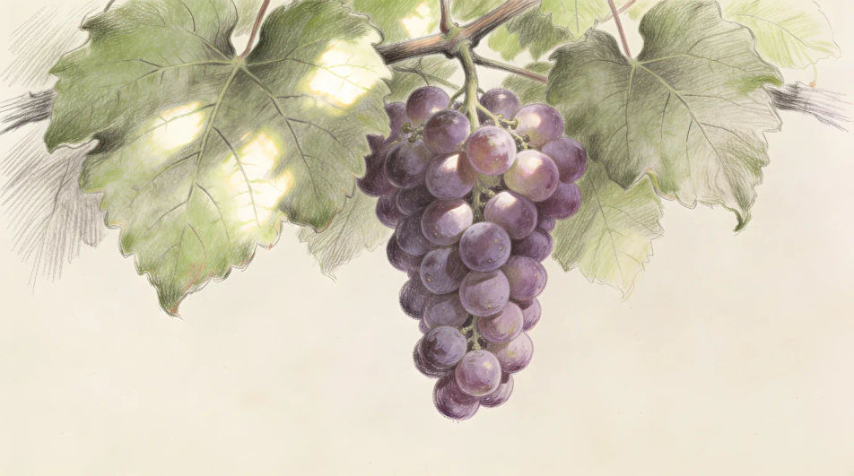 Bunch hanging on the vine