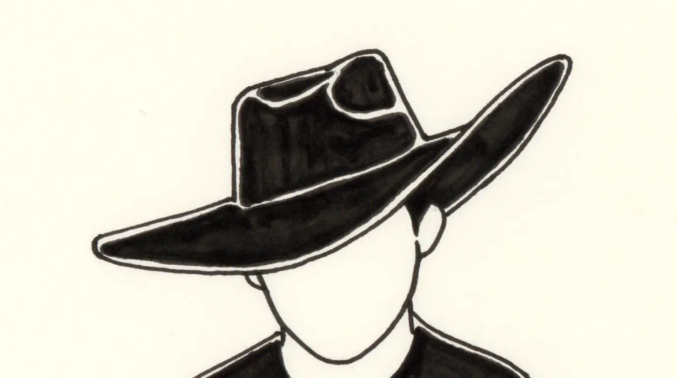 Brim shading the face