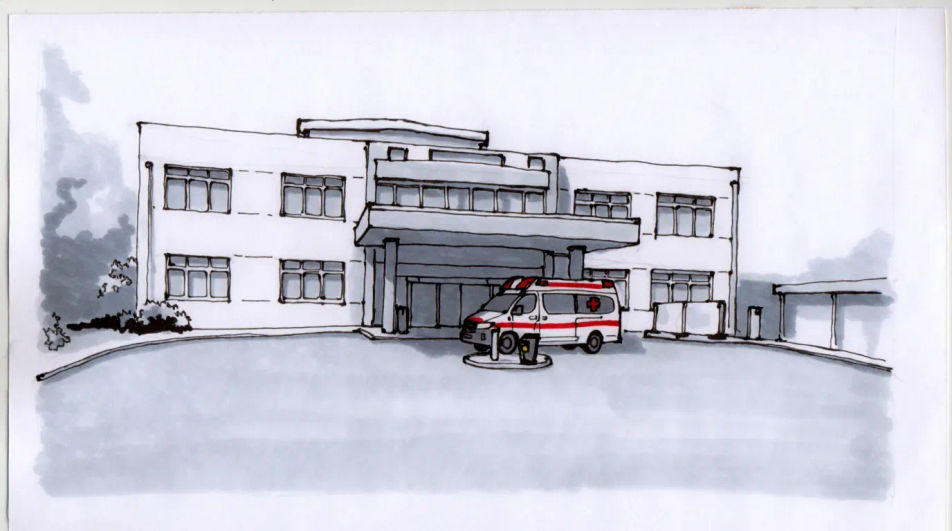 Ambulance at the entrance
