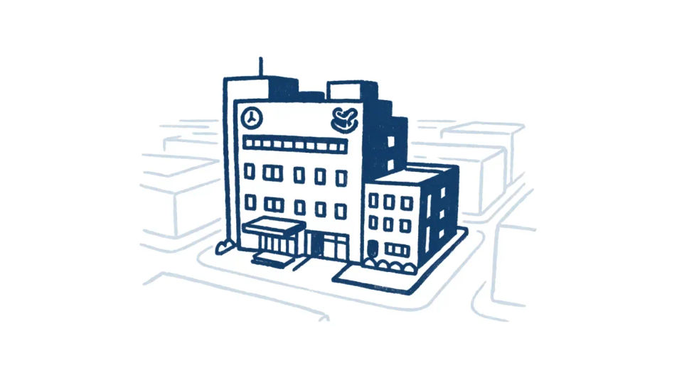 Hospital on a city block
