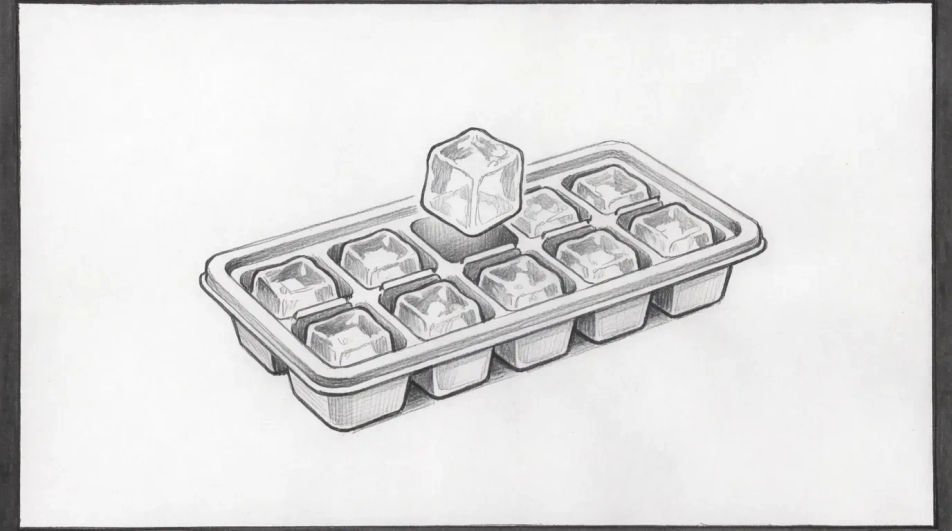 Tray straight from the freezer