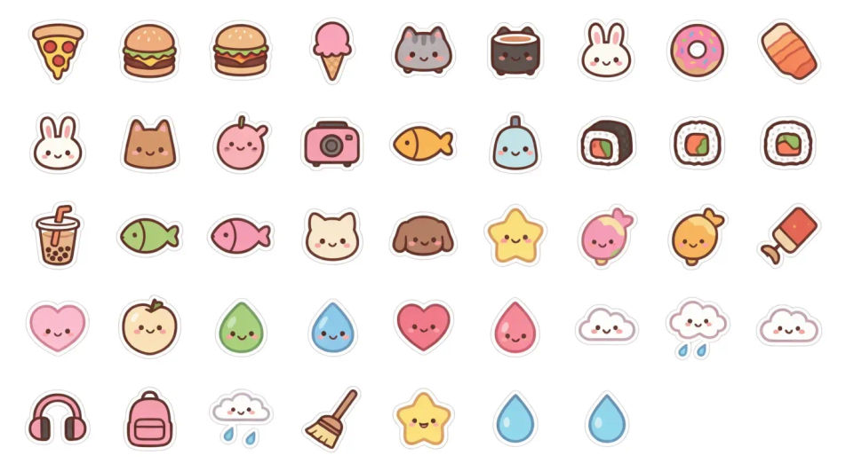 Kawaii sticker sheet