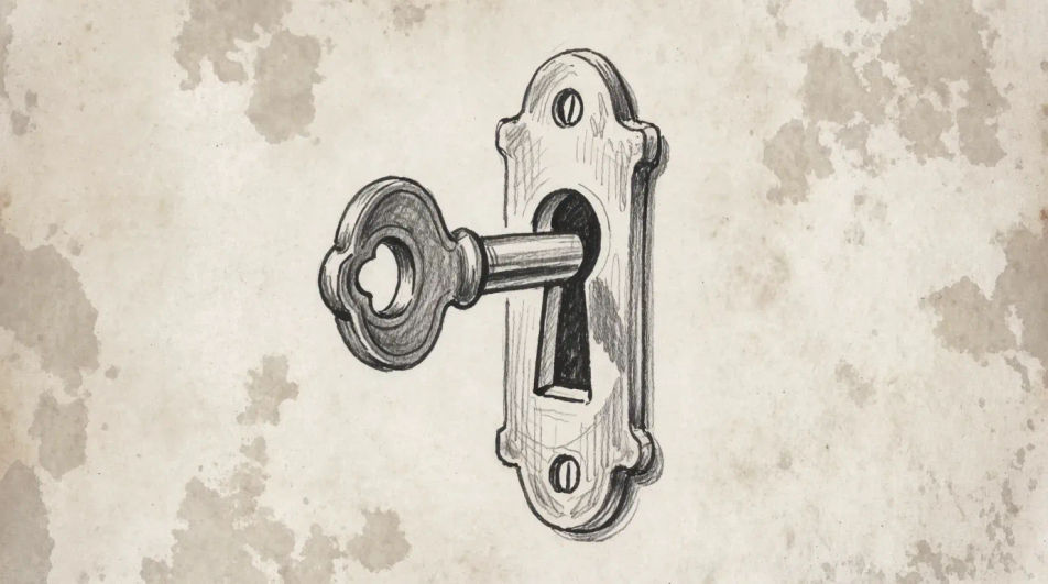 Key entering a lock
