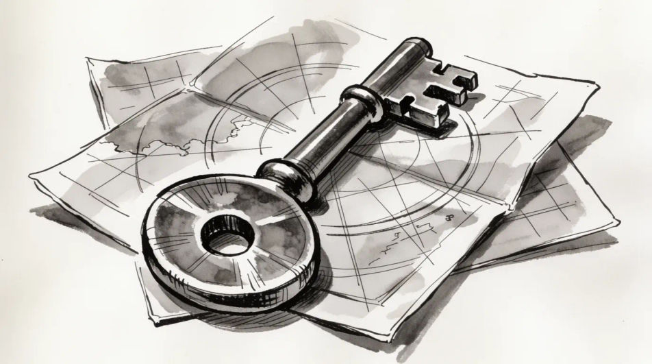 Key on an old chart