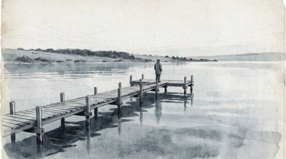 Wooden jetty on the water