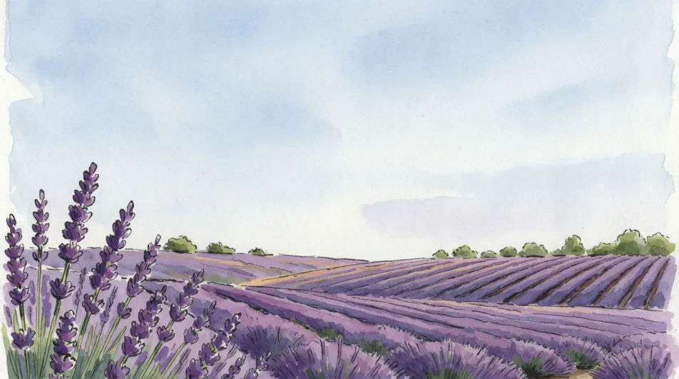 Field rows to the horizon