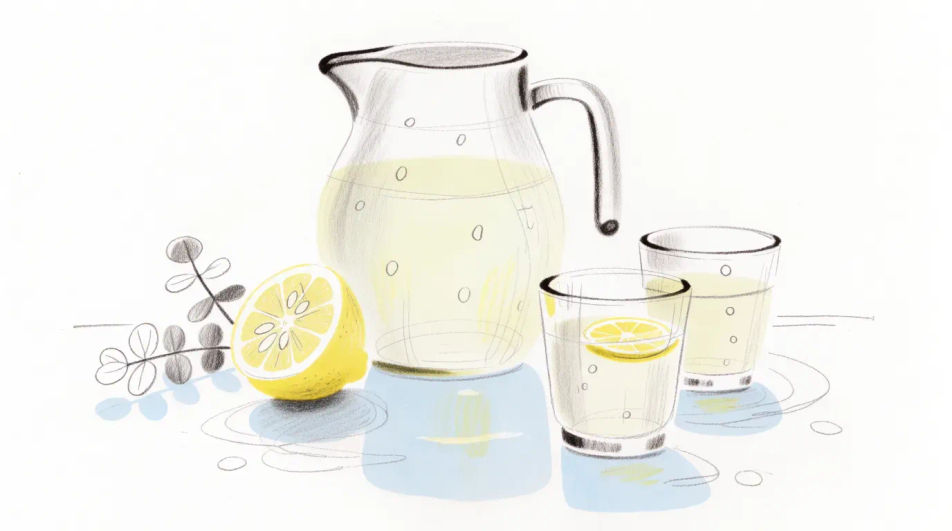 Lemonade on a table