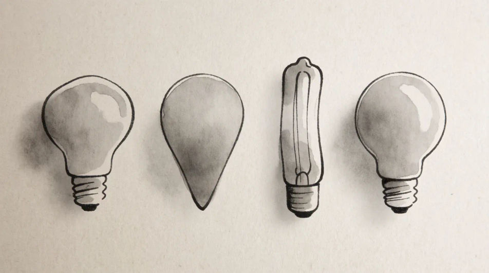 Row of bulb types