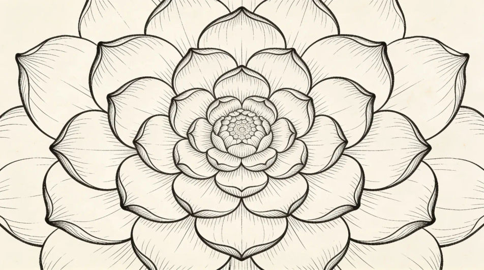 Mandala style arrangement