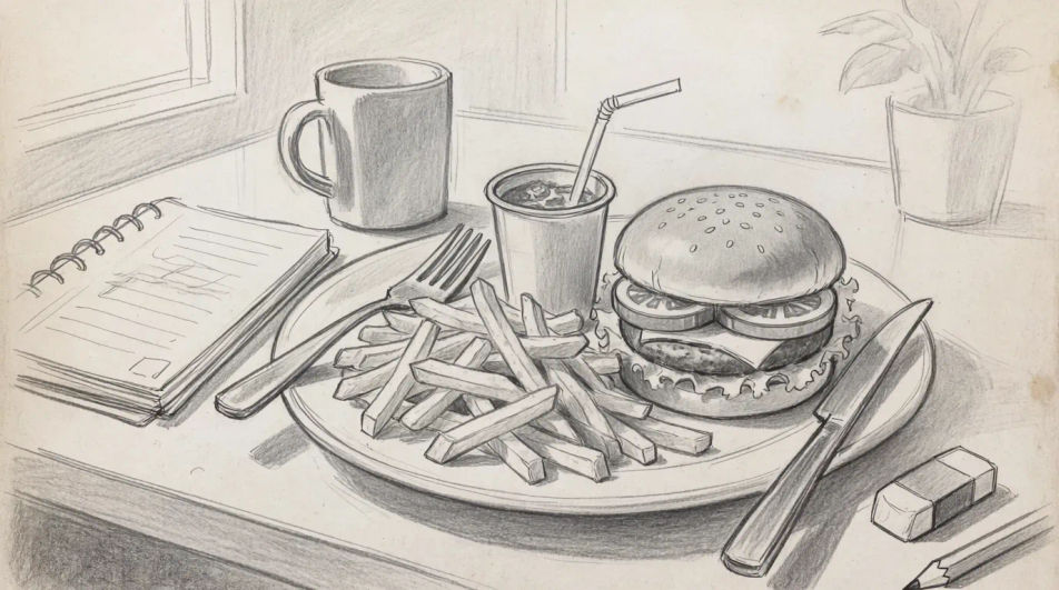 Desk lunch break