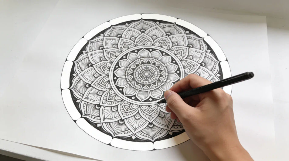 Mandala design filling the page