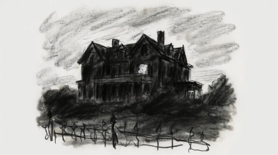 Old house on a stormy night