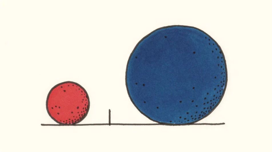 Mars beside a size comparison